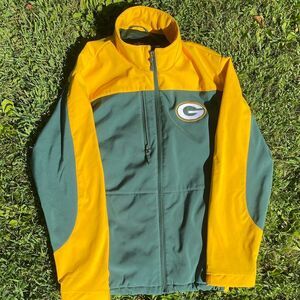 Green Bay Packers NFL green and yellow zip up jacket